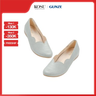 Giày bệt nữ da cao cấp siêu nhẹ, giày đế bệt mũi nhọn ôm chân 2,5cm First Contact 39089 chính hãng Kobe Nhật Bản