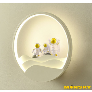 Đèn treo tường MONSKY Phi hành gia led  cao cấp 3 màu ánh sáng