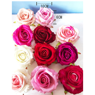 Hoa hồng nhung lụa màu đỏ-xanh-hồng-trắng size to chất lượng