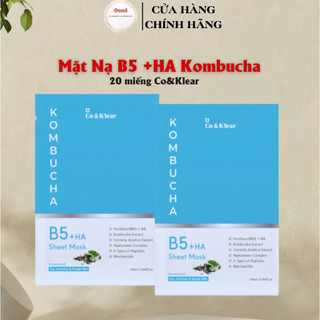 [1 Miếng] Mặt Nạ B5 HA Kombucha Co&Klear Cấp ẩm phục hồi detox cho làn da 25ml