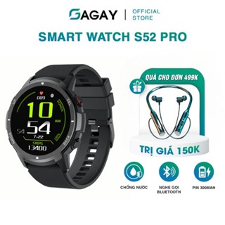 Đồng hồ nam Smart watch G-S52 Pro nghe gọi lướt web,đồng hồ thông minh đo nhịp tim, phân tích giấc ngủ GAGAY