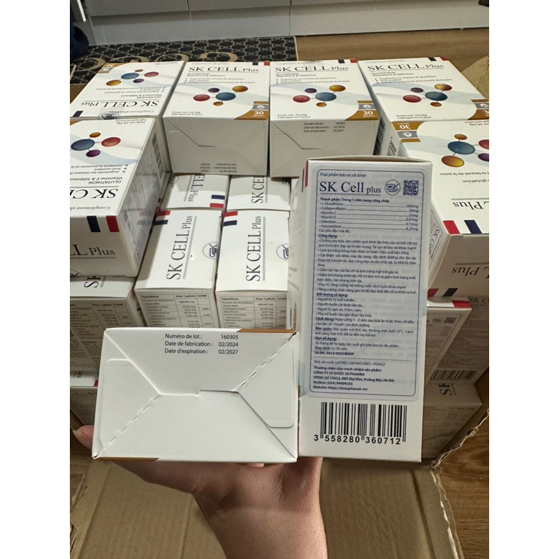 Chính hãng -Viên uống trắng da nhập khẩu Pháp Glutathion SK Cell Plus hàng công ty - Dr. Thu Hà