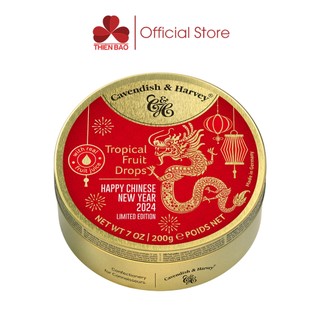 Kẹo cavendish & harvey happy new year 2024 - rồng vàng - tropical fruit 200g