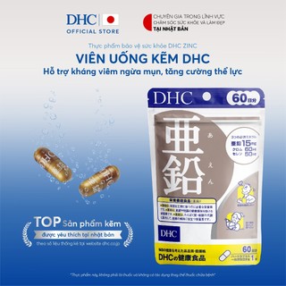 Viên uống DHC bổ sung Kẽm ZinC giúp tăng cường thể lực 60 ngày gói 60 viên - Tpbvsk DHC Zinc