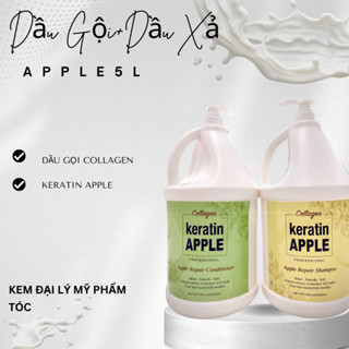 Dầu gội Keratin APPLE 5000ml | Hương Nước Hoa Giảm Rụng Tóc, Kích Mọc Tóc, Phục Hồi Tóc Hư Tổn Chính Hãng KEM