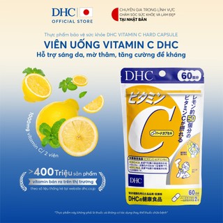 Viên uống DHC bổ sung vitamin C hỗ trợ sáng da, mờ thâm, tăng cường đề kháng 60 ngày - Tpbvsk DHC Vitamin C hard capsule
