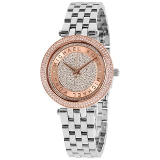 Đồng hồ nữ michael kors mk3446 dây kim loại silver mặt rose size 33mm