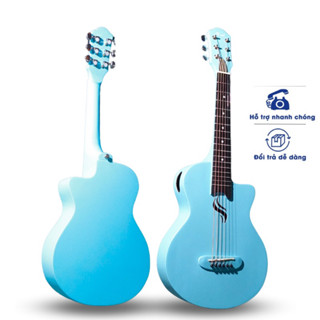[MÃ giảm 40K]Đàn Guitar Mini Acoustic Mã Blue DC-03 Chính Hãng ST.Real Guitar Sài Thành Kích Thước 80cm Size 1/2