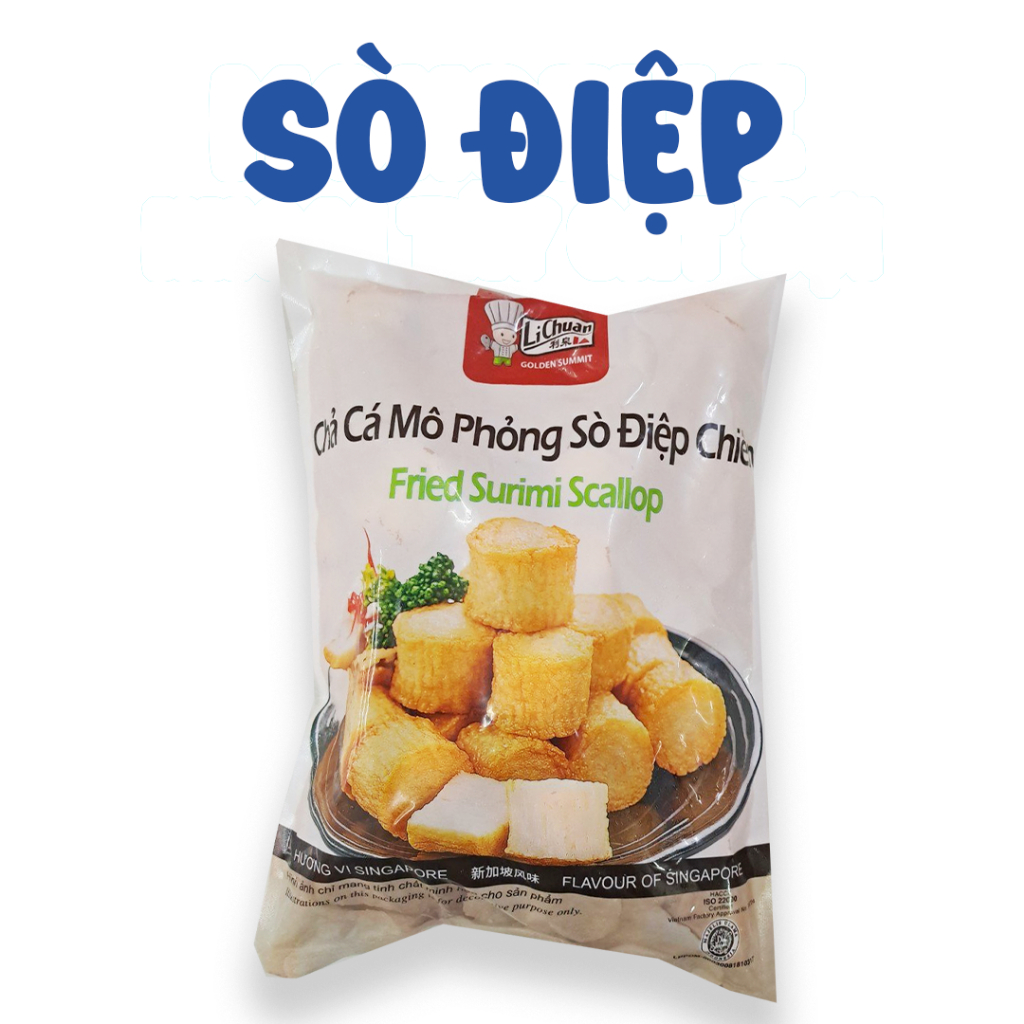 Chả Cá Mô Phỏng Sò Điệp gói 500gr 47 viên - Thương hiệu Lichuan