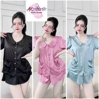 Đồ bộ ngủ lụa bigsize 5O-1OOkg bộ đùi cổ sen lụa latin mềm mát đồ ngủ hè cho nữ