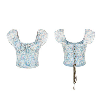 TUS - Áo cúp ngực tiểu thư nữ tính “Ngây ther” dáng croptop chất liệu ren thiêu hoa thời trang - TUS