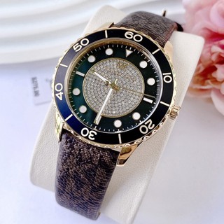 Đồng hồ nữ michael kors runway dây da nâu size 40mm mk6979
