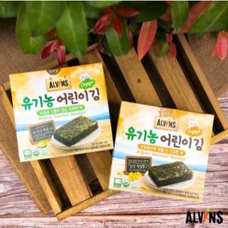 [HSD2025]Rong biển hữu cơ tách muối Alvin hộp 15g cho bé 6M+