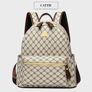 Balo Da Thời Trang Balô da Lv Da Pu Cao Cấp Balo mc Cặp Đi Học Đi Chơi Balo Đựng Laptop 14 Inch CATTIE CB033