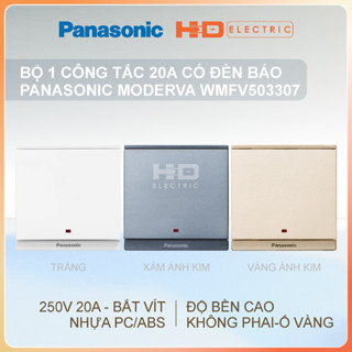  Bộ 1 công tắc 20A Panasonic Moderva WMFV503307 màu Trắng Xám Vàng Ánh Kim 