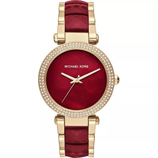 Đồng hồ nữ michael kors parker mk6427 màu đỏ chính hãng size 39mm