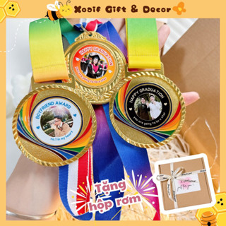 [TẶNG HỘP + RƠM] Huy chương tình yêu in theo yêu cầu, huy chương tốt nghiệp