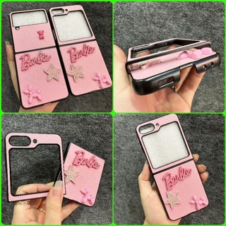 [ Ảnh thật ] Ốp lưng Samsung Z Flip 3 4 5  / Zflip 3 hồng đá barbie siêu dễ thương cute