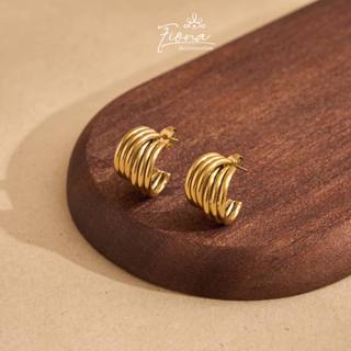 Khuyên tai bông tai nữ Cherish FIONA Titanium k đen gỉ