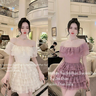 Váy bèo tầng trễ vai 590k sz SM