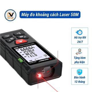 Máy đo khoảng cách tia laser SNDWay 50M - Thước đo laser tiện ích - Độ chính xác cao, Bảo hành 24 tháng