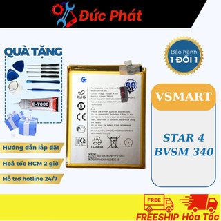 PIN THAY THẾ VSMART BVSM 340 - STAR 4 (Tặng keo dán, bộ sửa)