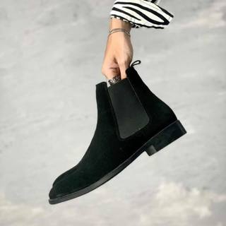 Giày chelsea boots nam da lộn chống nhăn đế cao su đúc