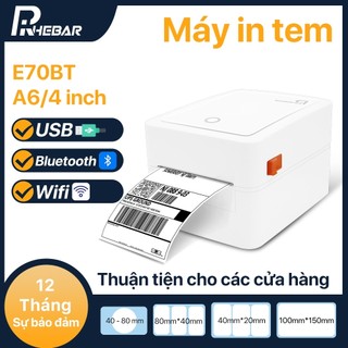 Máy in nhiệt a6 in đơn hàng,20-110mm ghtk usb+bluetooth+wifi mã vận đơn, mã vạch, phiếu gửi hàng