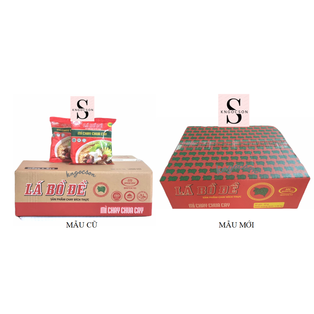 Mì Chay Chua Cay Lá Bồ Đề ( 65gx30/Thùng )
