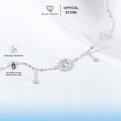 Lắc Chân Bạc Blue Peach LC Blue Glitter Moon VN LC277