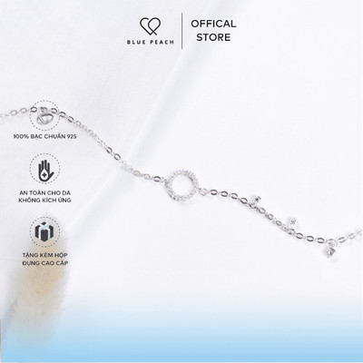 Lắc Chân Bạc Blue Peach LC Circle VN LC271