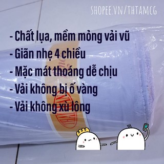 [Lụa Cao Cấp] Vải Áo Dài Trắng Học Sinh (Giãn Nhẹ 4 Chiều)