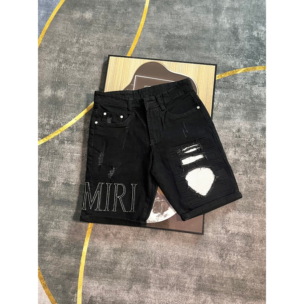 Quần Short Jean Nam boy phố chất bò cotton lửng ngang gối quần short nam QS176