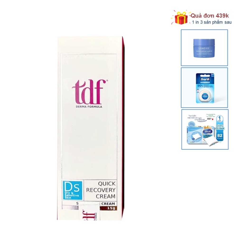 Kem dưỡng phục hồi tái tạo da sau peel TDF Quick recovery Cream 15g (Date 10/2026)