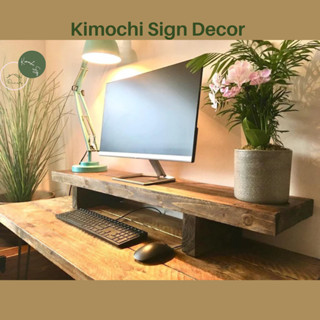 Kệ laptop để bàn đa năng, kệ máy tính KISI3 bằng gỗ tự nhiên nguyên tấm Kimochi Sign