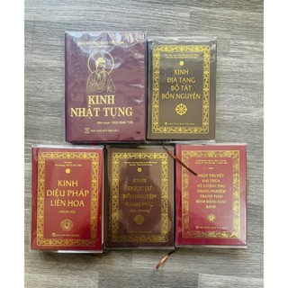Sách - Combo Kinh Nhật Tụng, Kinh Địa Tạng, Kinh Vô Lượng Thọ, Kinh Dược Sư, Kinh Diệu Pháp Liên Hoa (khổ 10x14cm)