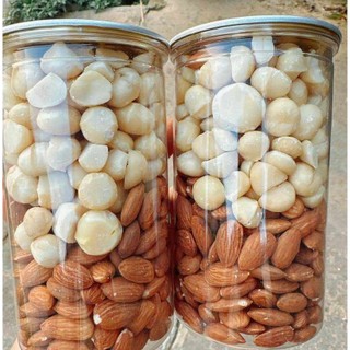 Hộp 500g hạt dinh dưỡng mix 2: mắc ca + hạnh nhân