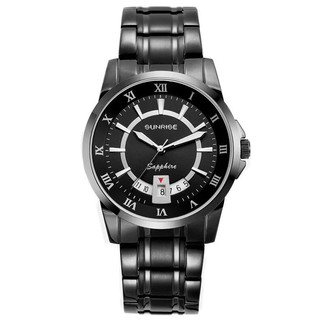Đồng Hồ Nam Sunrise DM771SWB Đen Mặt Đen 40mm