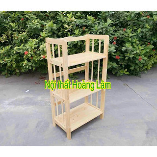 Kệ sách 50 cm, 3 tầng gỗ cao su tự nhiên ( HOẢ TỐC 1 GIỜ)