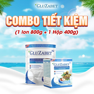 COMBO 2 TIẾT KỆM. Sữa Tiểu Đường Gluzabet - Hỗ Trợ Ổn Định Đường Huyết, Ngăn Ngừa Biến Chứng Tiểu Đường,Ăn Ngon Ngủ Ngon
