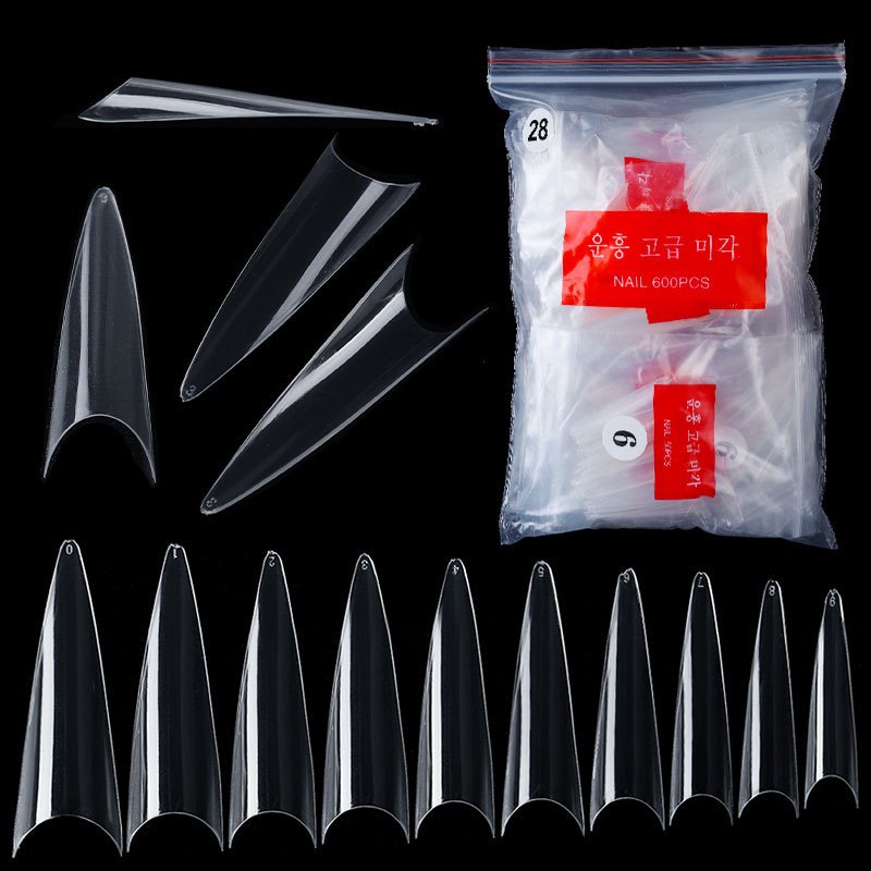 Móng nối form nhọn (móng đắp gel, bột)