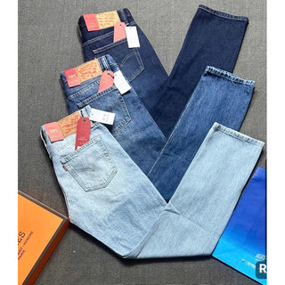 QuầN JEan Nam VNXK màu xanh ống đứng quần bò cotton không co giản