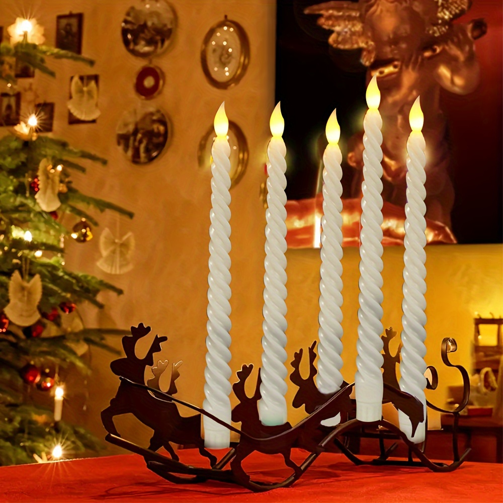 Nến điện tử que đơn 25cm, nến điện tử trang trí tiệc cưới, nến cây điện tử, nến xoắn