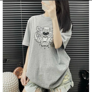 Áo thun tay lỡ Mặt Hổ KennZoo unisex nam nữ chất cotton dày dặn Freesize form rộng 65kg hottrend cháy phố 2024