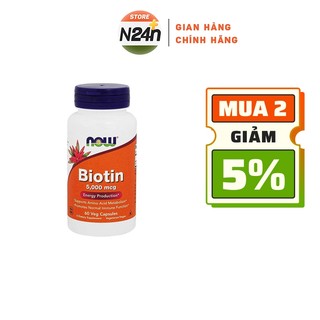 Now biotin 5000mcg viên uống now biotin hỗ trợ mọc tóc đẹp da, chắc khỏe móng - từ mỹ