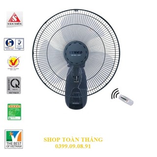  Quạt treo tường remote quạt gắn tường hẹn giờ 8 tiếng remote điều khiển từ xa hàng chính hãng cao cấp SENKO TR1628 