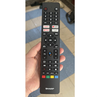  Remote Điều Khiển Tivi Sharp Giọng Nói Có 4 Nút Smats Loại Thẳng  ĐIỀU KHIỂN Android Tivi Sharp 