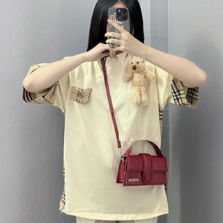  Áo phông kèm Gấu Bồng họa tiết phối kẻ vàng thân sau + Gấu áo và tay áo mã mới chất cotton form rộng 65kg hottrend 2024 