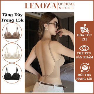 Áo Ngực Mặc Áo, Váy, Đầm Hở Lưng LENOZA Không Gọng Đệm Dày 5cm Nâng Đẩy Tạo Khe Quyến Rũ, Chất Liệu Su Mềm Cao Cấp A35