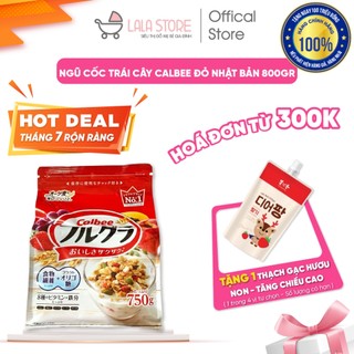 Ngũ cốc trái cây calbee đỏ nhật bản 800gr